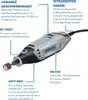 A Dremel 3000 rotary tool with feature callouts. Produktbild-Vorschau