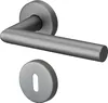 A door handle and a keyhole escutcheon are shown against a white background. Produktbild-Vorschau