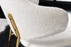 Design Stuhl VOGUE weiß Bouclé goldene Metallbeine Produktbild-Vorschau 5