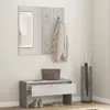 vidaXL Ensemble de vestiaires gris béton bois composite Voir les images du produit 2