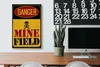 Holzschild Achtung Danger Mine Field Minenfeld 20x30cm Produktbild-Vorschau 4