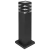 A black outdoor bollard light with clear glass elements. Náhľad obrázku produktu