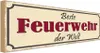 vianmo Holzschild 10x27 cm beste Feuerwehr der Welt Beruf Produktbild-Vorschau 1