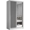 Schwebetürenschrank HELIX II 120 cm Weiß/Schwarz – 2-türig Produktbild-Vorschau 1
