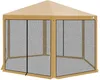 Šesťhranný záhradný pavilón 2x2x2,5 m s moskytiérou Béžová Náhľad obrázku produktu 2