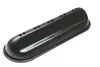 A black, elongated, oval-shaped baking accessory with small holes along the top, presented on a white background. Produktbild-Vorschau