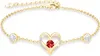 Gold Herz Armband mit Zirkonia Rotes Auge Zirkonia 925 Produktbild-Vorschau 2