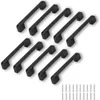 Lot de 10 poignées de meubles noires, entraxe 128 mm + vis Voir les images du produit 3