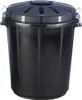 Poubelle ronde avec couvercle 70l noir Voir les images du produit 1