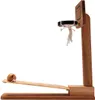 A wooden catapult basketball toy with a ball and hoop. Podgląd zdjęcia produktu