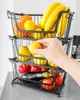 Schwarzer stapelbarer Obstkorb Produktbild-Vorschau 3