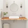 A modern bathroom vanity with a live-edge wooden countertop. Náhľad obrázku produktu