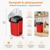 Popcornmaschine Heißluft – rote Popcorn Maker Maschine für Produktbild-Vorschau 3