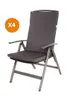 Coussin pour chaise 4 pcs Coussin 110x47x4cm anthracite Voir les images du produit 1