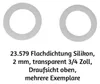 10 Stück Flachdichtung Silikon, 2 mm, transparent 3/4 Zoll Produktbild-Vorschau 5
