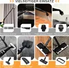 A collage of images showing different uses and accessories of a steam cleaner. Náhľad obrázku produktu