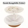 4er Set Leineneinsätze für Brot-Gärkörbchen – 2 runde (30×9 Produktbild-Vorschau 3