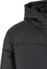 Close-up of a black puffer jacket. Voir les images du produit