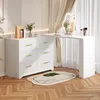 Comò da trucco Merax con specchio a LED, tavolino da trucco Anteprima dell’immagine prodotto 1