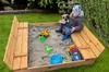 Ladanas® Sandkasten Holz- IMPRÄGNIERT -120 x 120 cm Produktbild-Vorschau 15