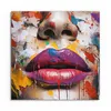 DEQORI Hybrid Leinwand Bild 30x30 cm 'Bunte Kussspuren' Produktbild-Vorschau 2