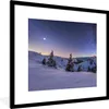 MuchoWow® Gerahmtes Poster Winter - Schnee - Nacht - Bäume Produktbild-Vorschau 1