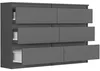 Komoda 120 cm 6 zásuvek skříňka FRAMIRE R-120 antracit Náhled obrázku produktu 6