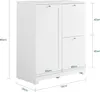 Maßzeichnung des SoBuy Wäscheschranks BZR213-W: 90x78x38 cm in Weiß Voir les images du produit