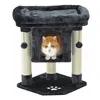 Katzen Kratzbaum 61 cm - grau mit großem Liegeplatz und Produktbild-Vorschau 2