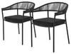 home24 Stapelstuhl - 2er-Set - Stahl / Polyrattan - Schwarz Produktbild-Vorschau 7