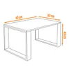 AKKE Beton Couchtisch mit schwarzen Beinen LxBxH: 60x50x45 Produktbild-Vorschau 7