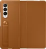 A brown leather phone case for a Samsung Galaxy Z Fold3 is shown from the back. Produktbild-Vorschau