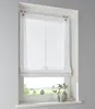 Raffrollo mit Ösen Brondy weiss halbtransparent Leinenoptik Produktbild-Vorschau 1