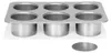 Patisse mini 6 moules a biscuits a fond amovible 8cm P03588 Voir les images du produit 2