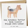 Mr. & Mrs. Panda Glückwunschkarte Airedale Terrier - Weiß - Produktbild-Vorschau 1