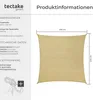 tectake® Sonnensegel rechteckig mit UV-Schutz 50+ Produktbild-Vorschau 6