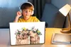 MuchoWow® Laptop Aufkleber Sticker Cover Alpaka - Blumen - Produktbild-Vorschau 3