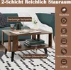 COSTWAY Table basse 2 niveaux, table d'appoint Voir les images du produit 3