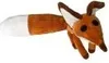 A plush toy fox on a white background. Náhľad obrázku produktu