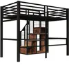 Hoogslaper 90 x 200 cm met trap, opbergkast, kledingroede Productafbeelding-voorbeeld 13