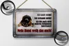 Blechschild Hinweis 18x12cm kaufe nichts mein Hund weiß Produktbild-Vorschau 2