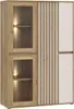 Vetrina Neutra Rovere e Cashmere con Ante in Vetro Anteprima dell’immagine prodotto 18