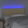 LED Kopfteil Creme 100x5x78/88 cm Stoff Produktbild-Vorschau 3