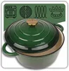 Hage Gusseisen-Topf emailliert 24 cm 4 l, Flaschengrün Produktbild-Vorschau 4