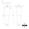Technical drawing with dimensions of furniture legs. Produktbild-Vorschau