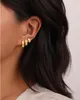 FUNEIA 3 Paar Damen Creolen Ohrringe Set 925 Silber 14K Produktbild-Vorschau 2