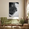 MuchoWow® Poster Tierprofil Löwe in schwarz und weiß 80x120 Produktbild-Vorschau 3