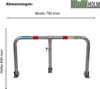 2x Parkplatzsperre abschließbar 43 x 80 cm Parkplatzbügel Produktbild-Vorschau 2