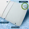 A cross-section of a pillow showing its layers and certifications. Produktbild-Vorschau
