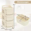 COSTWAY Szafka wnękowa na kółkach, półka wnękowa 30 cm, Podgląd zdjęcia produktu 3